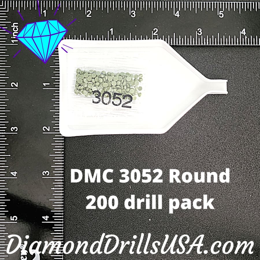 DMC 3052 ROUND 5D Diamond Painting Drills Beads DMC 3052 