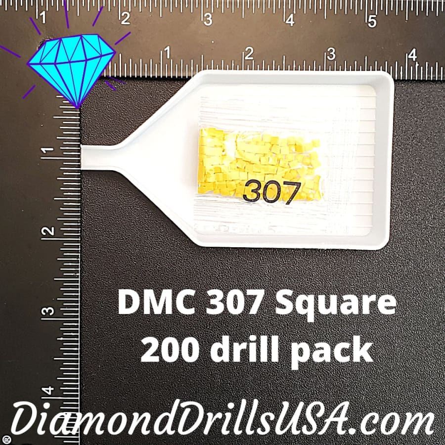 DMC 307 SQUARE 5D Diamond Painting Drills Beads 307 Lemon 