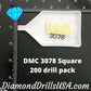 DMC 3078 SQUARE 5D Diamond Painting Drills Beads DMC 3078 