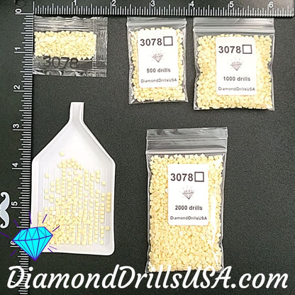 DMC 3078 SQUARE 5D Diamond Painting Drills Beads DMC 3078 