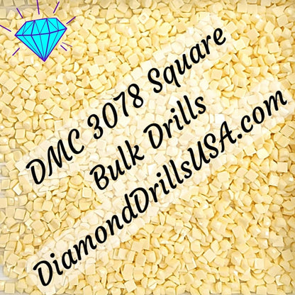 DMC 3078 SQUARE 5D Diamond Painting Drills Beads DMC 3078 