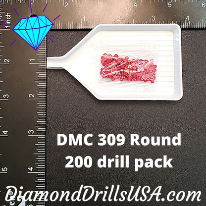 DMC 309 ROUND 5D Diamond Painting Drills Beads DMC 309 Dark 