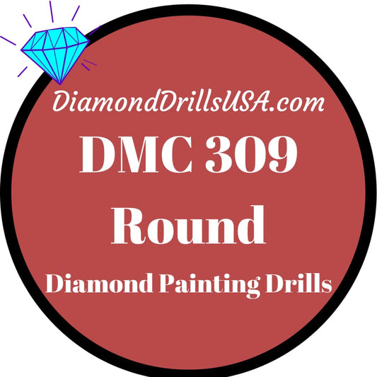 DMC 309 ROUND 5D Diamond Painting Drills Beads DMC 309 Dark 