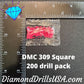 DMC 309 SQUARE 5D Diamond Painting Drills Beads DMC 309 Dark