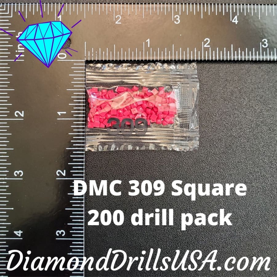 DMC 309 SQUARE 5D Diamond Painting Drills Beads DMC 309 Dark