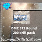 DMC 312 ROUND 5D Diamond Painting Drills DMC 312 Very Dark 