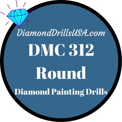 DMC 312 ROUND 5D Diamond Painting Drills DMC 312 Very Dark 