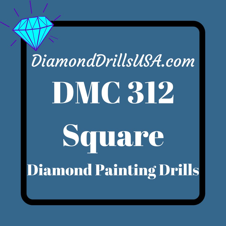DMC 312 SQUARE 5D Diamond Painting Drills DMC 312 Very Dark 