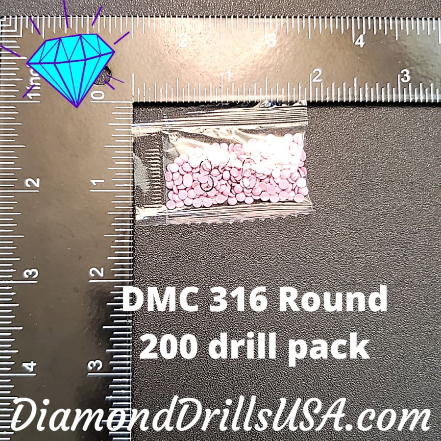 DMC 316 ROUND 5D Diamond Painting Drills Beads 316 Medium 