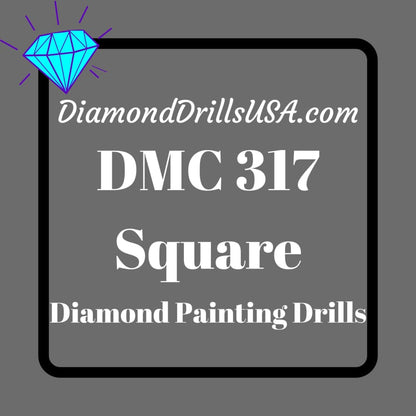 DMC 317 SQUARE 5D Diamond Painting Drills Beads DMC 317 