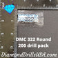 DMC 322 ROUND 5D Diamond Painting Drills Beads DMC 322 Dark 