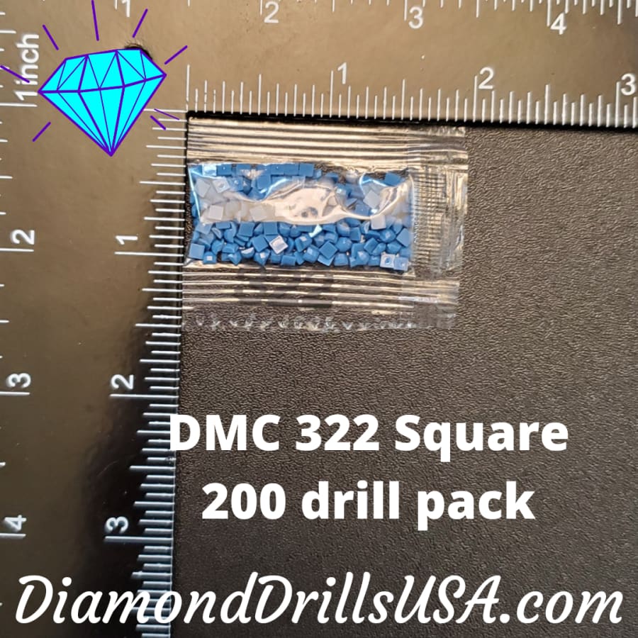 DMC 322 SQUARE 5D Diamond Painting Drills Beads DMC 322 Dark