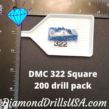 DMC 322 SQUARE 5D Diamond Painting Drills Beads DMC 322 Dark