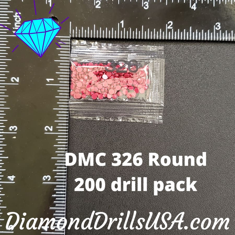 DMC 326 ROUND 5D Diamond Painting Drills 326 Very Dark Rose 