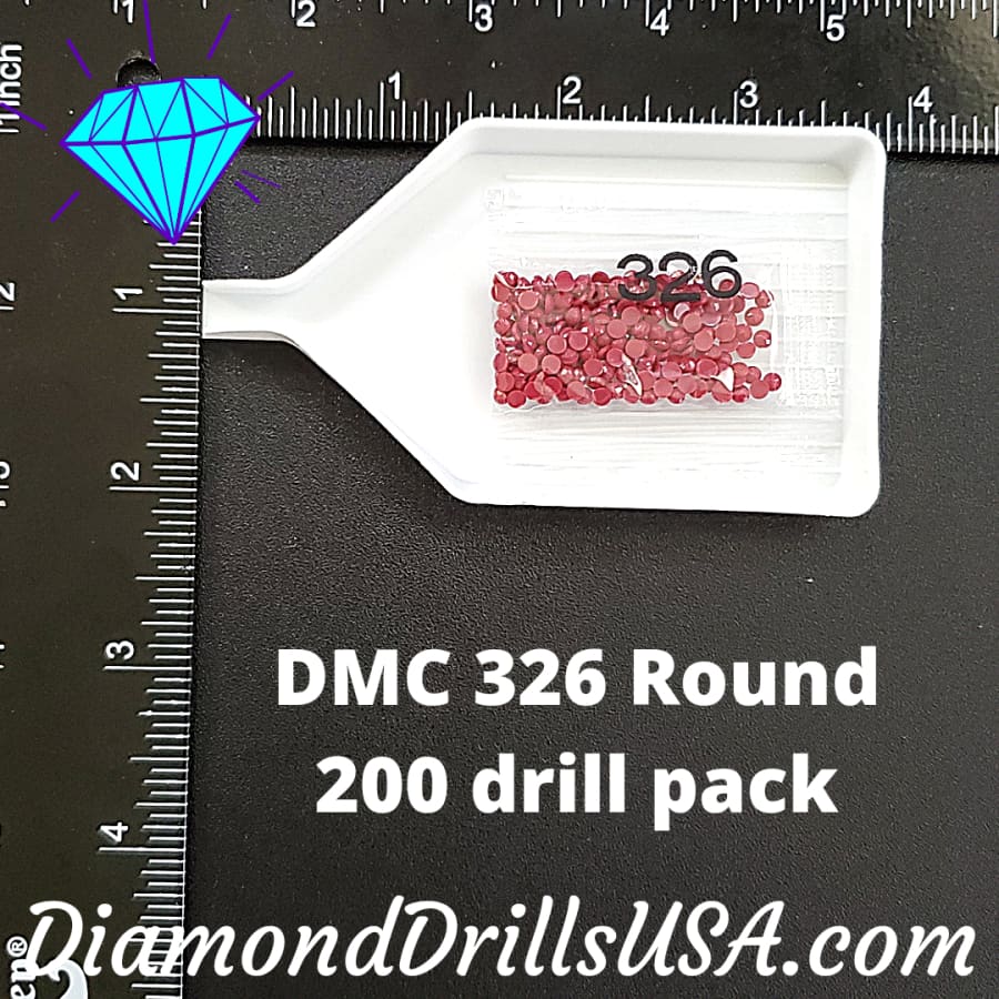 DMC 326 ROUND 5D Diamond Painting Drills 326 Very Dark Rose 