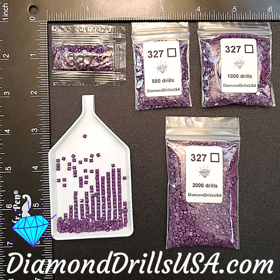 DMC 327 SQUARE 5D Diamond Painting Drills Beads DMC 327 Dark