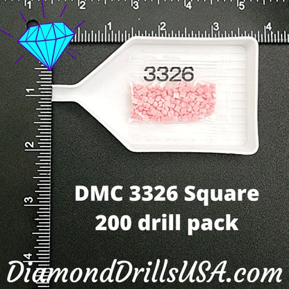 DMC 3326 SQUARE 5D Diamond Painting Drills Beads DMC 3326 