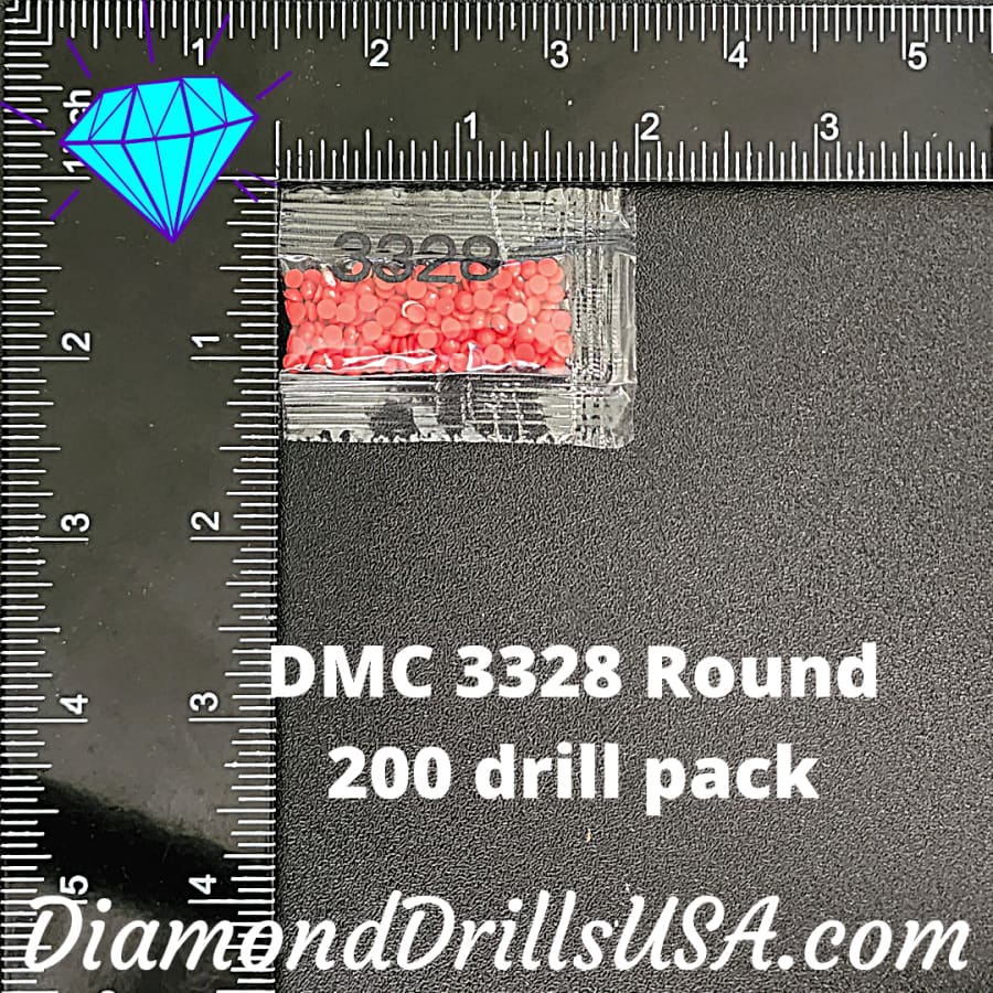 DMC 3328 ROUND 5D Diamond Painting Drills Beads DMC 3328 