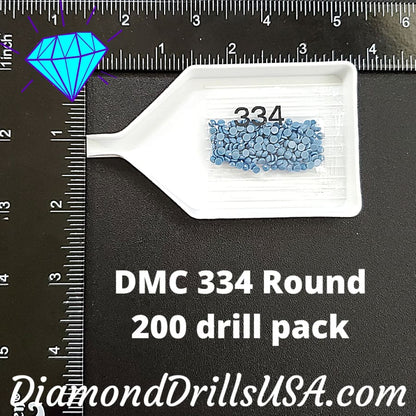 DMC 334 ROUND 5D Diamond Painting Drills Beads DMC 334 