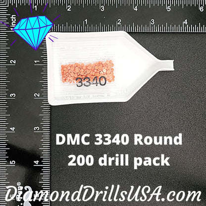 DMC 3340 ROUND 5D Diamond Painting Drills Beads DMC 3340 