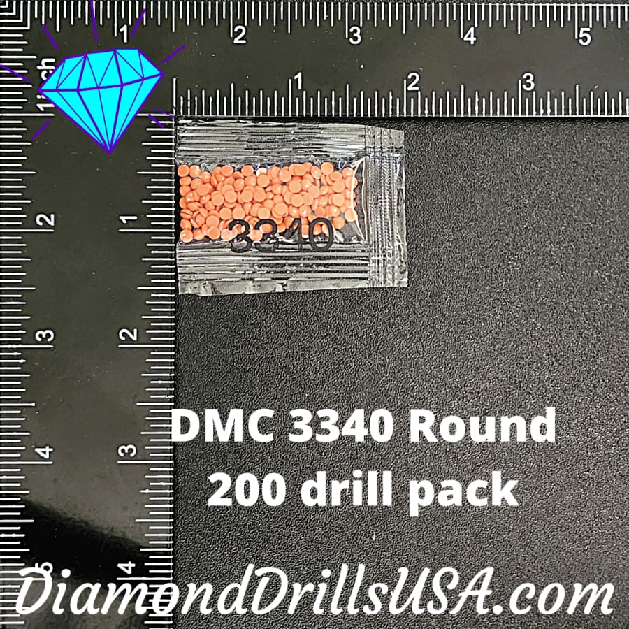 DMC 3340 ROUND 5D Diamond Painting Drills Beads DMC 3340 