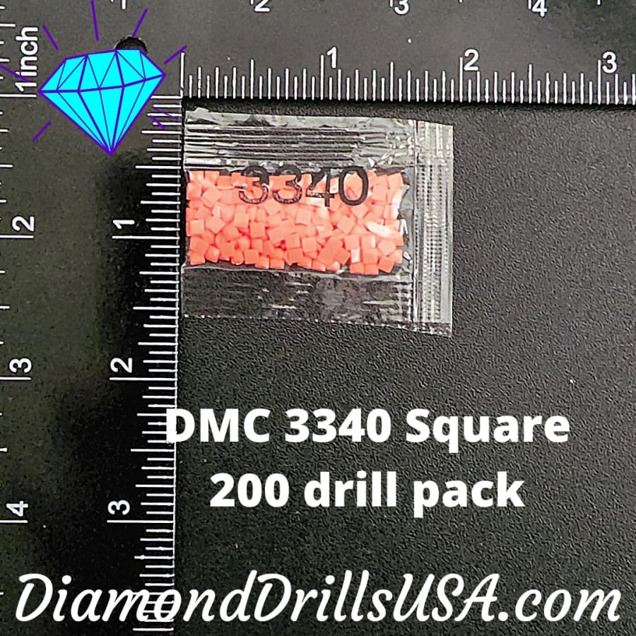 DMC 3340 SQUARE 5D Diamond Painting Drills Beads DMC 3340 