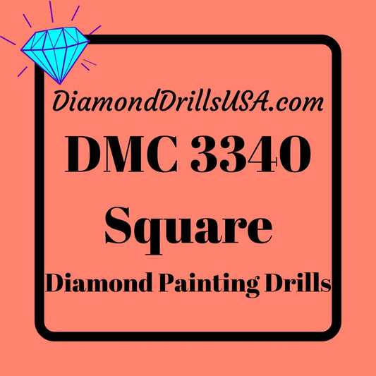 DMC 3340 SQUARE 5D Diamond Painting Drills Beads DMC 3340 