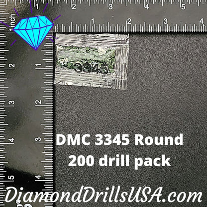 DMC 3345 ROUND 5D Diamond Painting Drills Beads DMC 3345 