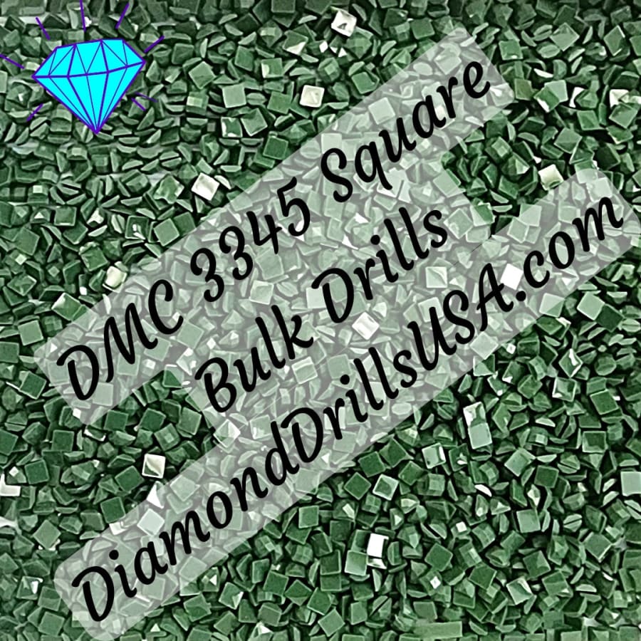 DMC 3345 SQUARE 5D Diamond Painting Drills Beads DMC 3345 