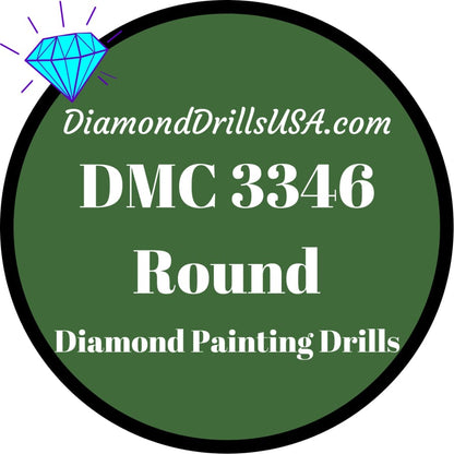 DMC 3346 ROUND 5D Diamond Painting Drills Beads DMC 3346 