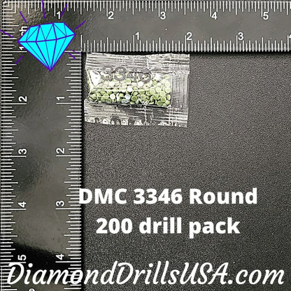 DMC 3346 ROUND 5D Diamond Painting Drills Beads DMC 3346 