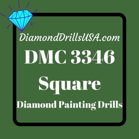 DMC 3346 SQUARE 5D Diamond Painting Drills Beads DMC 3346 