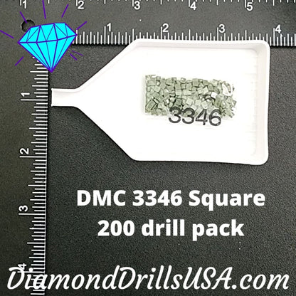 DMC 3346 SQUARE 5D Diamond Painting Drills Beads DMC 3346 
