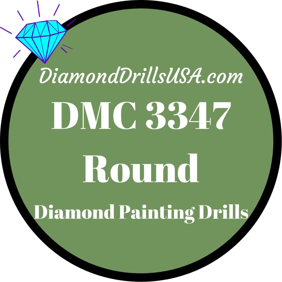 DMC 3347 ROUND 5D Diamond Painting Drills Beads DMC 3347 