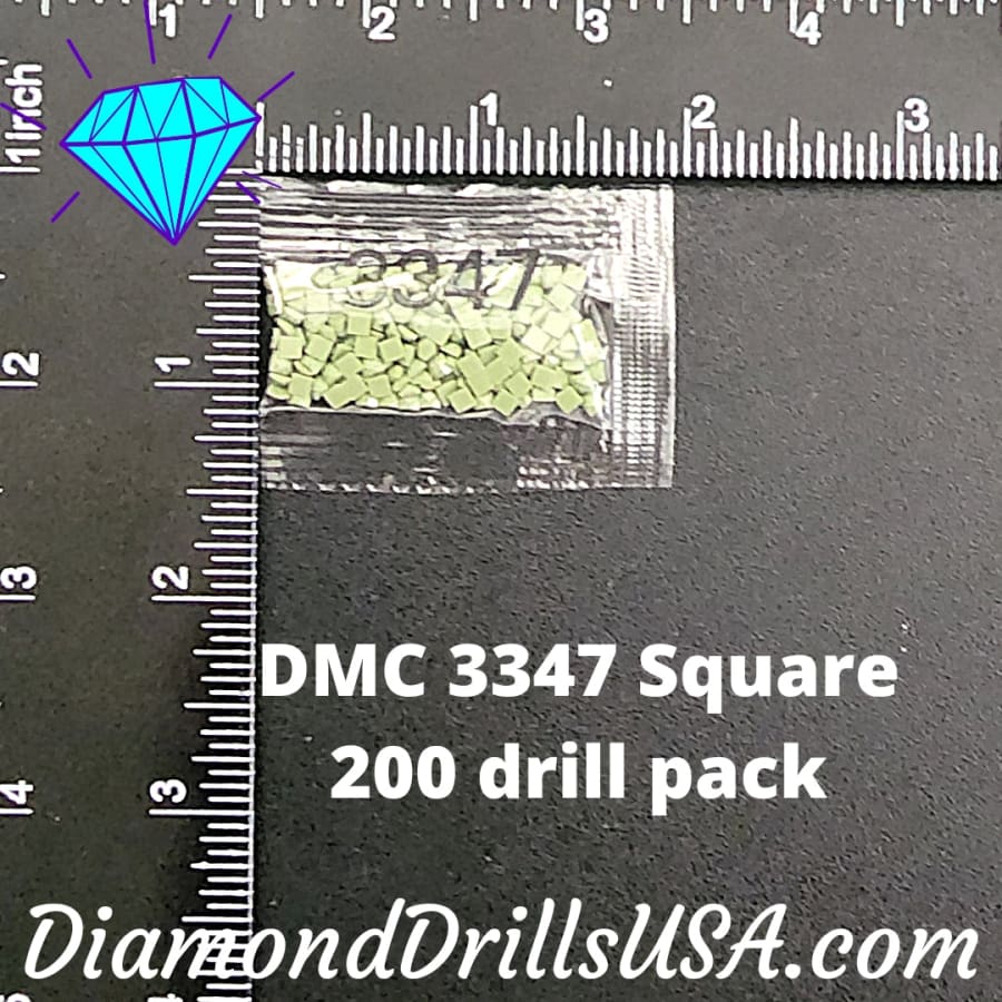 DMC 3347 SQUARE 5D Diamond Painting Drills Beads DMC 3347 