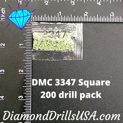 DMC 3347 SQUARE 5D Diamond Painting Drills Beads DMC 3347 