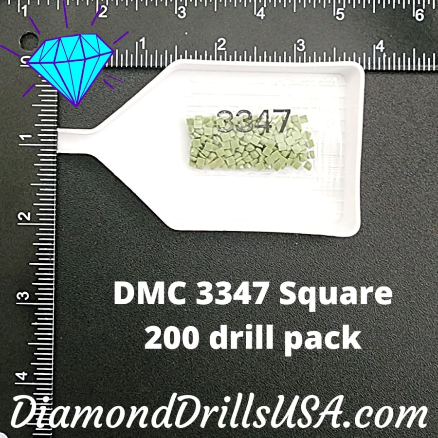 DMC 3347 SQUARE 5D Diamond Painting Drills Beads DMC 3347 