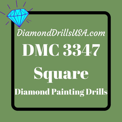 DMC 3347 SQUARE 5D Diamond Painting Drills Beads DMC 3347 