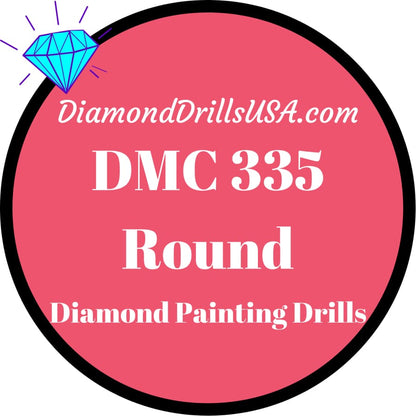 DMC 335 ROUND 5D Diamond Painting Drills Beads DMC 335 Rose 
