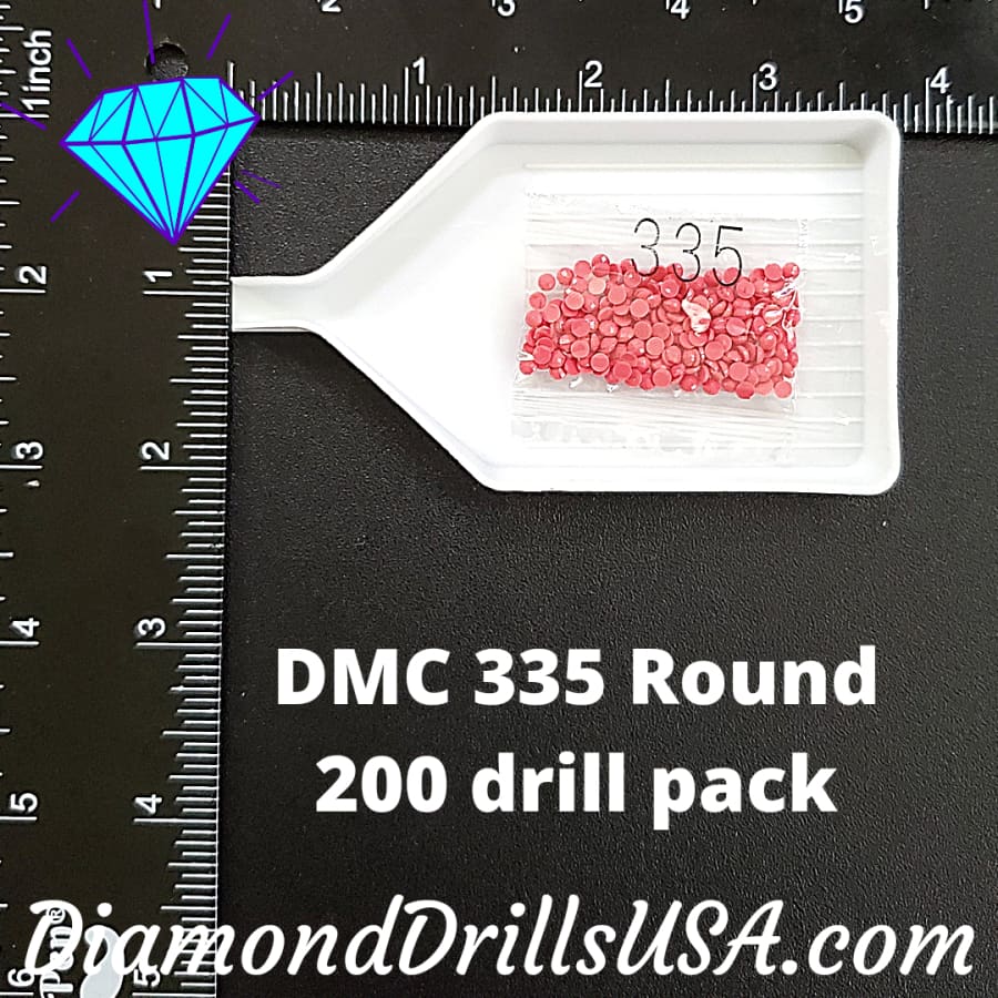 DMC 335 ROUND 5D Diamond Painting Drills Beads DMC 335 Rose 