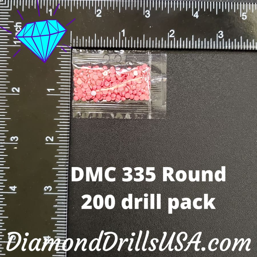 DMC 335 ROUND 5D Diamond Painting Drills Beads DMC 335 Rose 