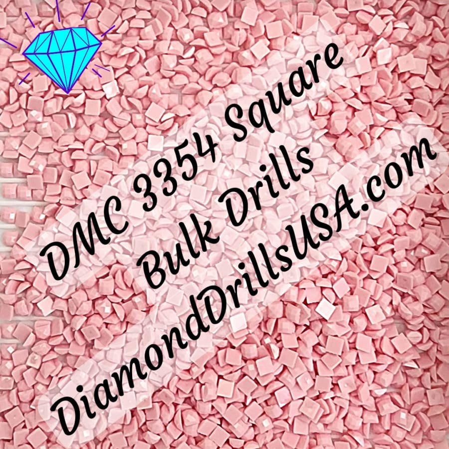 DMC 3354 SQUARE 5D Diamond Painting Drills Beads DMC 3354 Light Dusty Rose  Loose Bulk