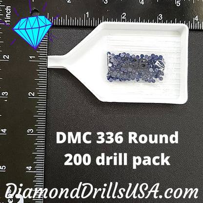 DMC 336 ROUND 5D Diamond Painting Drills Beads DMC 336 Navy 