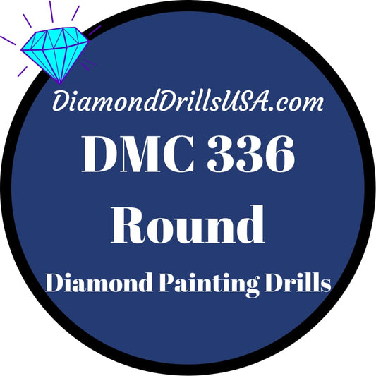 DMC 336 ROUND 5D Diamond Painting Drills Beads DMC 336 Navy 