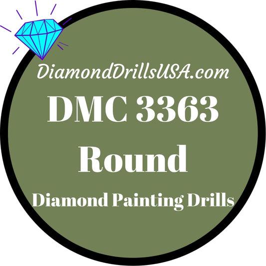 DMC 3363 ROUND 5D Diamond Painting Drills Beads DMC 3363 