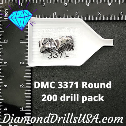 DMC 3371 ROUND 5D Diamond Painting Drills Beads DMC 3371 
