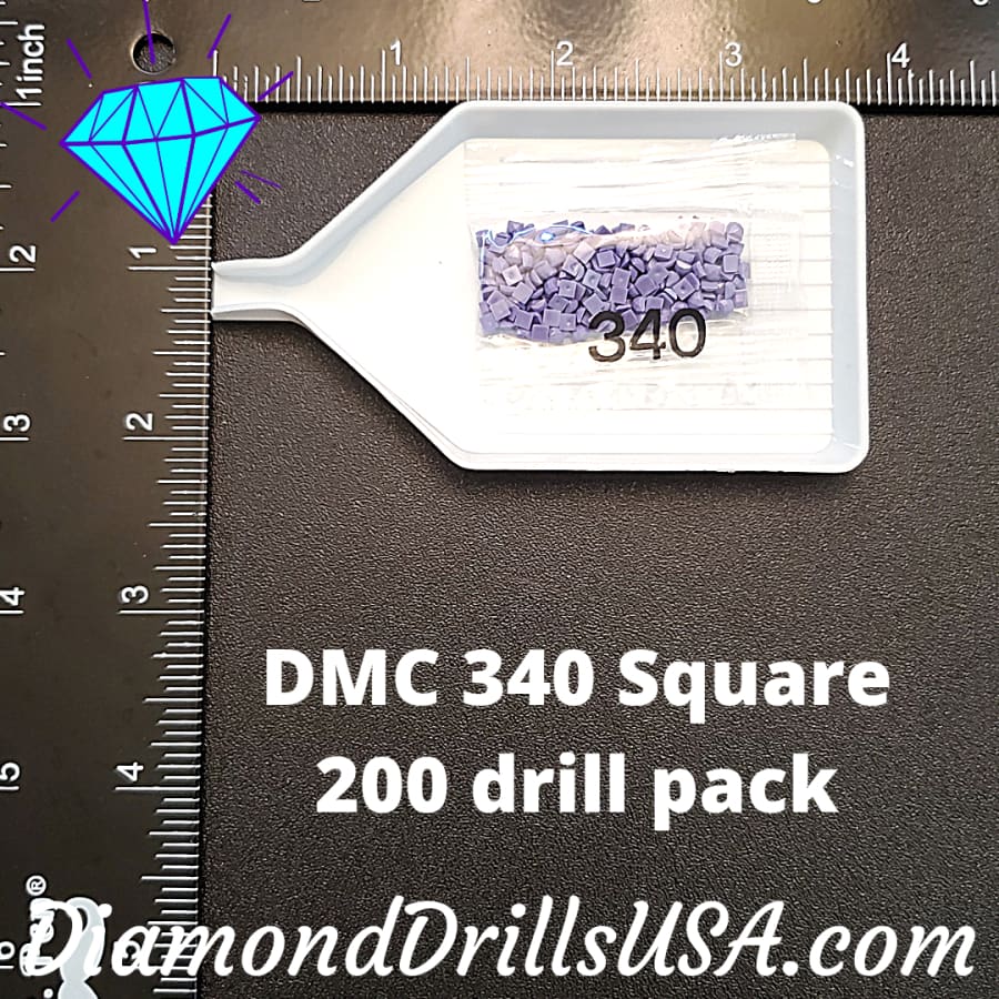 DMC 340 SQUARE 5D Diamond Painting Drills Beads DMC 340 