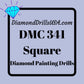 DMC 341 SQUARE 5D Diamond Painting Drills Beads DMC 341 