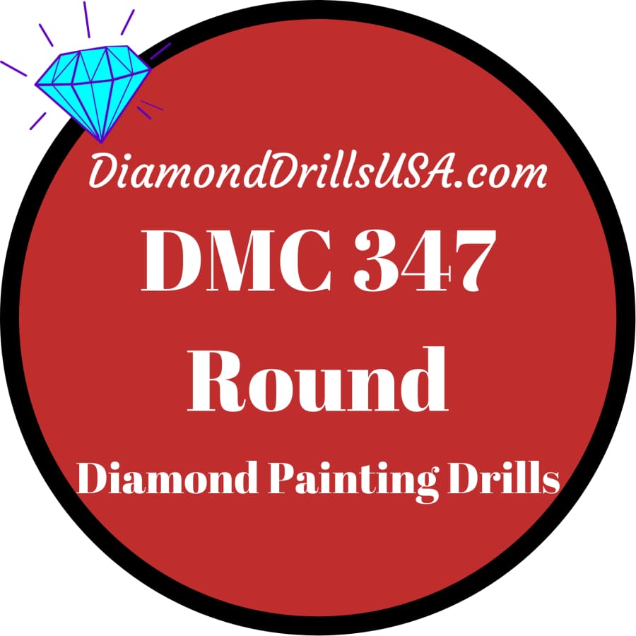 DMC 347 ROUND 5D Diamond Painting Drills DMC 347 Very Dark 