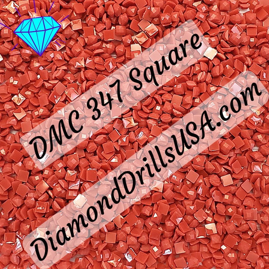 DMC 347 SQUARE 5D Diamond Painting Drills DMC 347 Very Dark 